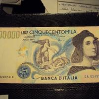 cartamoneta lire 500000 raffaello
