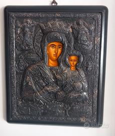 ICONA RIPRODOTTA IN ARGENTO BRUNITO 