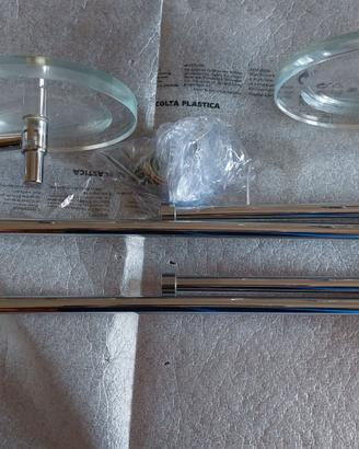 SET ACCESSORI BAGNO INOX