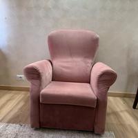 Poltrona pieghevole rosa