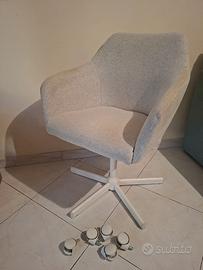 Sedia girevole IKEA TOSSBERG/MALSKÄR grigio chiaro