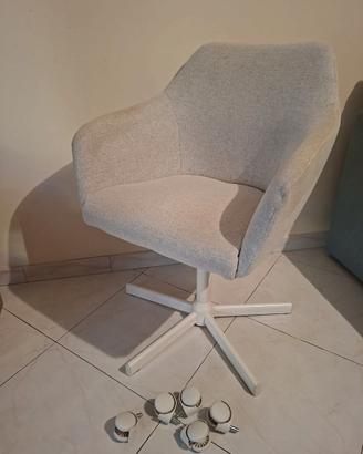 Sedia girevole IKEA TOSSBERG/MALSKÄR grigio chiaro