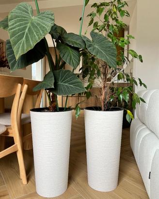 2 vasi alti per fiori con inserto (senza piante)