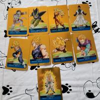 lotto 9 lamincards dragonball z oro super oro