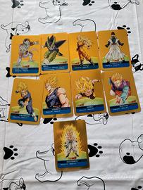 lotto 9 lamincards dragonball z oro super oro