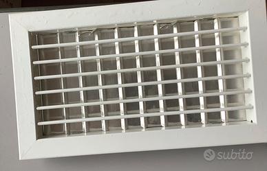 Griglia di aerazione in alluminio con cornice bian