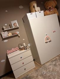 Cassettiera/fasciatoio Malm Ikea e armadio Platsa