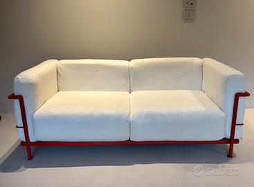 Coppia divani 2 posti Stile Le Corbusier LC3