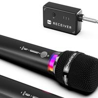 Microfono wireless con adattatore ricaricabile 