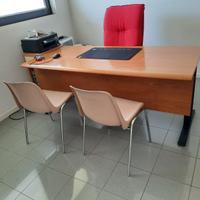 scrivania+mobiletto 3 cassetti+poltrona