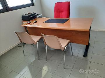 scrivania+mobiletto 3 cassetti+poltrona