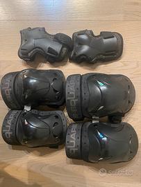 Set 3 protezioni skate, pattini, bmx