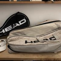 Set tennis borsone + fodero racchetta + visiera