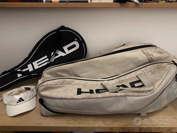 Set tennis borsone + fodero racchetta + visiera