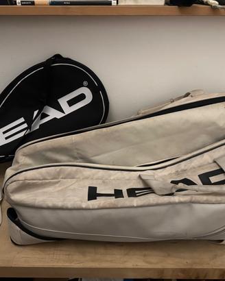Set tennis borsone + fodero racchetta + visiera