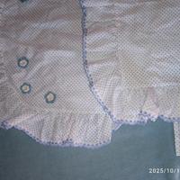 Federa per battesimo o culla pois azzurri