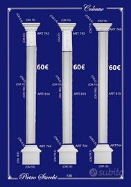 stucchi decorativi in gesso colonna piatta lesena