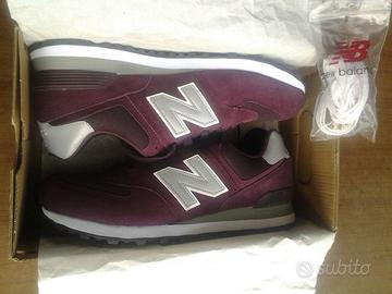 New Balance 574 sneakers mis43 color bordeax nuove
