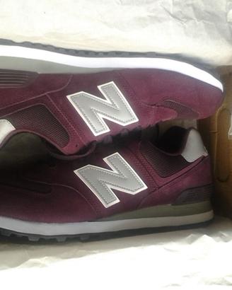 New Balance 574 sneakers mis43 color bordeax nuove