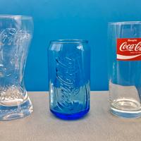 set 3 bicchieri coca cola da collezione 