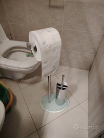 porta rotolo carta igienica con scopino