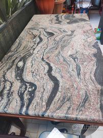 Tavolo da pranzo 160x90 con piano in granito 