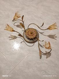 Quattro Plafoniere in ferro battuto