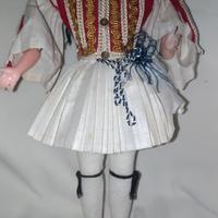 Bambola maschile soldato greco abito da cerimonia 