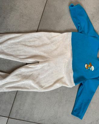 Vestito carnevale puffo taglia 12 mesi