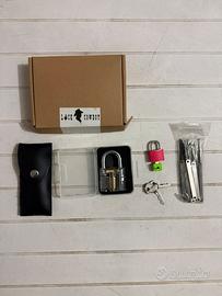 Kit lockpicking con lucchetto trasparente di prova