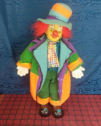 Pagliaccio Vintage Bambola Clown Anni 70 Porcella