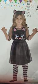 Costume da gattino per bambina da 6-8 anni