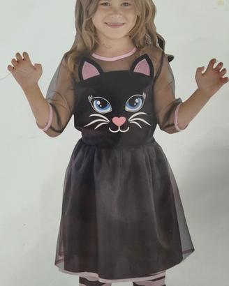 Costume da gattino per bambina da 6-8 anni
