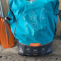 Kayak gonfiabile con 3 posti + 2 pagaie + zaino