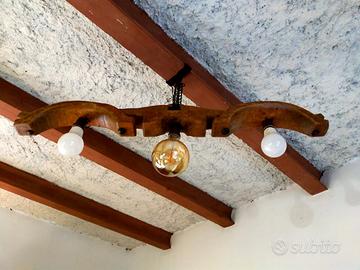 Lampadari rustici in legno