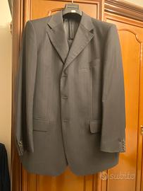 Completo uomo blu gessato TG 56