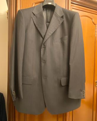 Completo uomo blu gessato TG 56