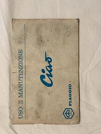 CIAO PIAGGIO manuale uso e manutenzione ORIGINALE