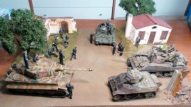 Diorama 1:35 Tiger di M. Wittmann e mezzi inglesi