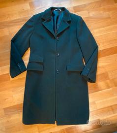 Cappotto verde scuro sfiancato 