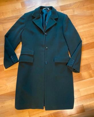Cappotto verde scuro sfiancato 