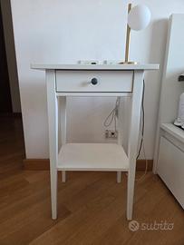 coppia comodini hemnes ikea bianchi