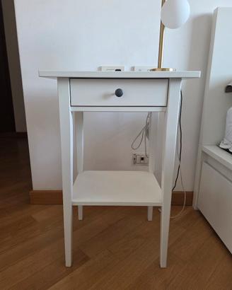 coppia comodini hemnes ikea bianchi