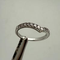 Anello oro bianco 18kt con diamanti naturali cert.