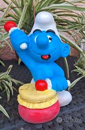 Puffo tamburino vintage - h 18 cm - © Peyo 1983