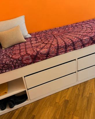Letto Ikea Slakt completo di materasso e doghe