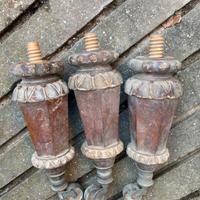 3 Antichi piedi da Pianoforte a coda