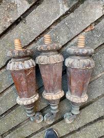 3 Antichi piedi da Pianoforte a coda