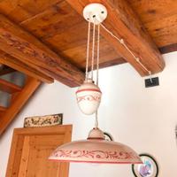 Lampadario e applique ceramica
