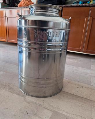 Contenitore olio 50 litri in acciaio inox Sansone